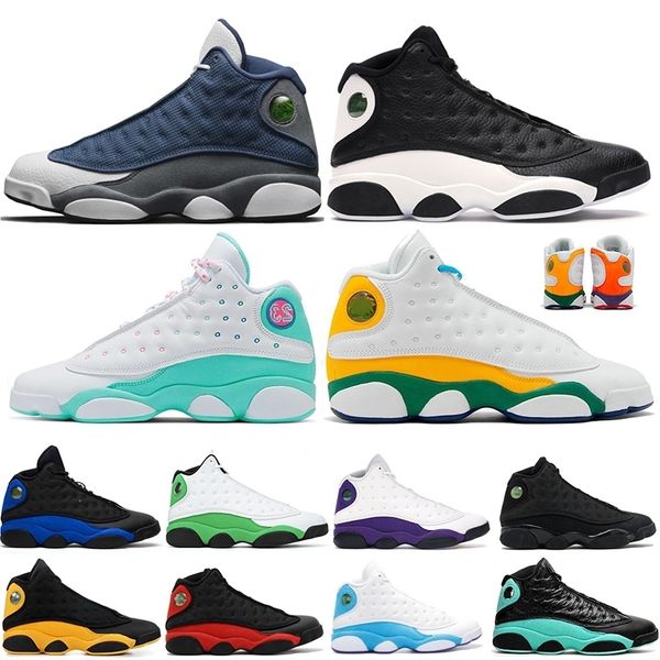 

hyper-royal basketball shoes for wo13 13s aurora green flint lucky green court purple men shoes sneakers trainers 5.5-13