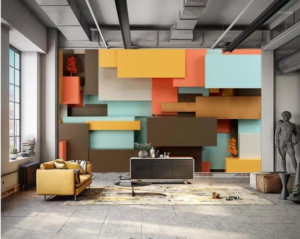 

wallpapers abstract geometric wallpaper 3d wall mura custom po papers waterproof canvas contact paper wedding decoracion country1