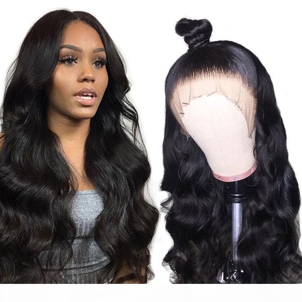 

body wave wig lace front human hair wigs pre plucked for black women malaysian remy natural body wave human hair lace front wigs, Black;brown