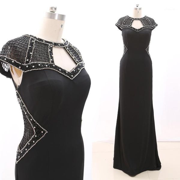 

macloth black sheath o neck floor-length long crystal jersey prom dresses dress  268845 clearance1, White;black