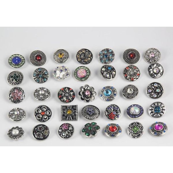 

50pcs/lots 12mm snap button mixed style diy interchangeable jewelry snap chunk charm button fit noosa ginge jllkzh bdecoat, Golden;silver