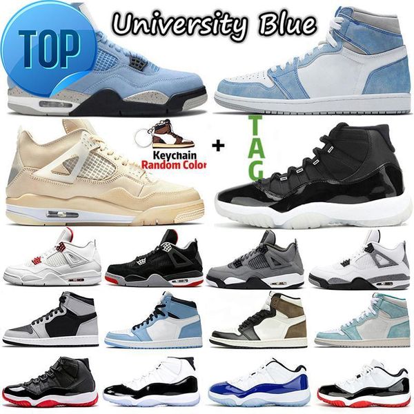 

2022 jumpman basketball shoes 4 4s shimmer white oreo university blue 1 1s mens sneakers high og pollen womens trainers 11 11s low legend q, Black