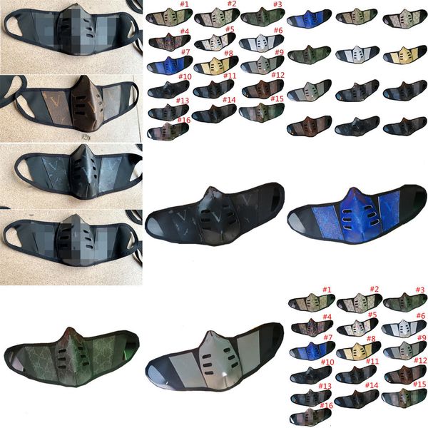 

covers pu men factoryr1g6women dustproof face leather mask fashion mouth cover washable outdoor sports protective