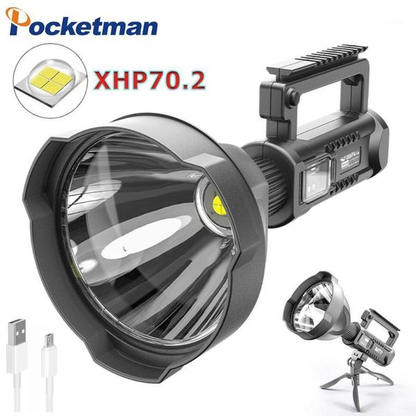 

portable lanterns super powerful led spotlights xhp50 searchlight with p70.2 lamp bead mountable bracket suitable1