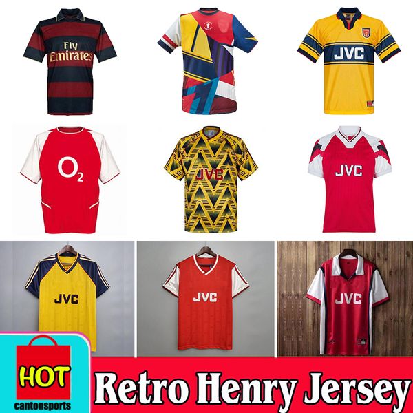 

henry 2000 2002 retro soccer jerseys highbury 1998 1999 bergkamp 94 95 96 97 tierney red camiseta futbol 07 08 adams shirt, Black;yellow
