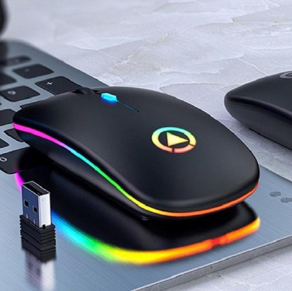 

wireless mouse rechargeable silent mouse 2.4ghz usb optical ergonomic mice led backlight game gaming for pc lapgamer1