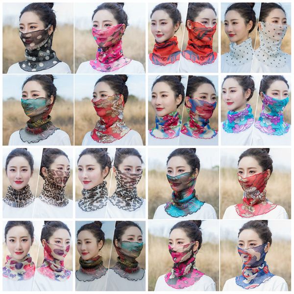 

veil new outdoor women windproof half face dust-proof sunshade scarf dust mask ear type party masks t2i5899