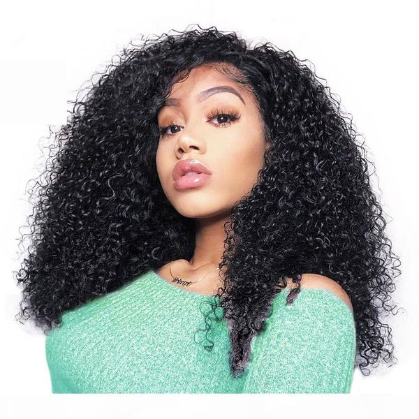 

indian kinky curly wigs for women 150% density curly 360 lace frontal wig diva hair curly wig full lace front human hair wigs, Black;brown