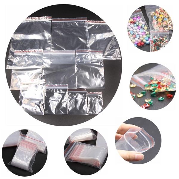 

100pcs multi size transparent resealable cellophane opp self adhesive plastic seal bags for candy cookie resealable packaging wmtups mywjqq
