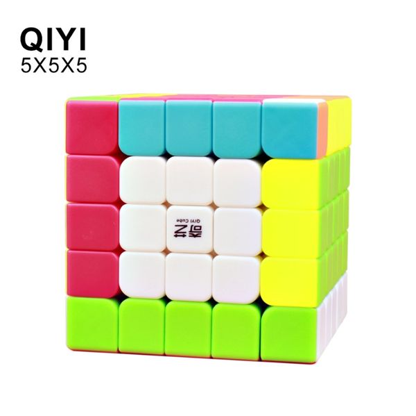 

qiyi qizheng s 5x5x5 magic cube stickerless professional puzzle cubes educational toys for children speed 5x5 cube bbymgy, Black;red