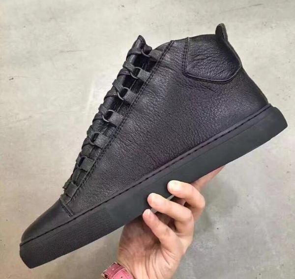 

holiday collection arena sneakers studded spikes flats designer sneakers luxury casual shoes mens womens leather sport sneakers with box, Black