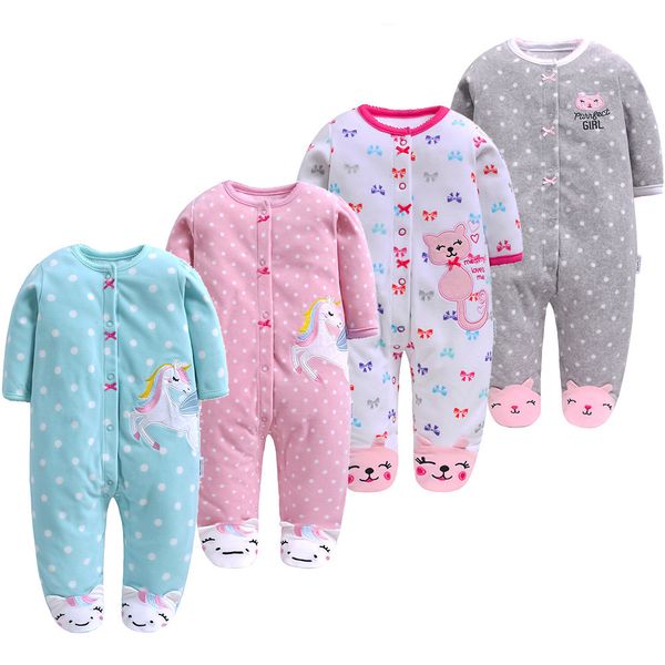 Newborn polar lã romper primavera bebê menino jumpsuit 0-3 meses menina bebê roupas infantilesie bebê meninos roupas 201027