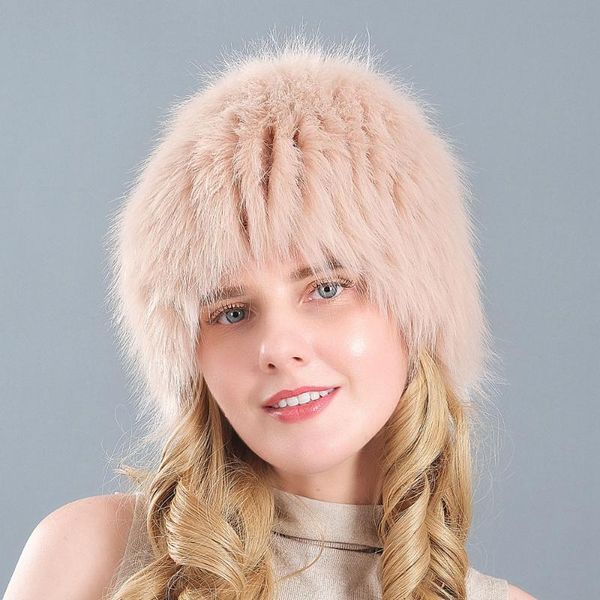 

foreign trade new faux fur straw hats faux fur hats wide earmuffs, Blue;gray