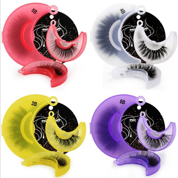 

new 3d faux mink lashes natural false eyelashes fake lashes makeup eyelash extension moon creative packaging portable
