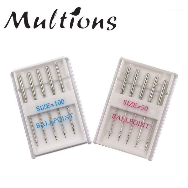 

5/10pcs silver sewing machine needles stainless steel ball point home sewing needles diy machine parts 90/14 100/161, Black