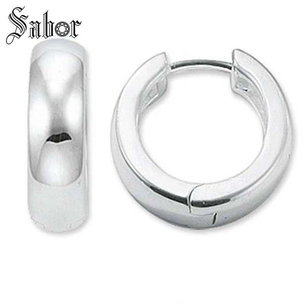 

charm creole silver hinged hoop earrings 2021 fashion jewelry light white round 925 sterling gift for women, Golden