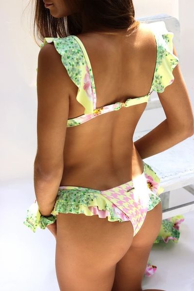 

women's striped lace split high elastic small fresh swimsuit bikini, White;black