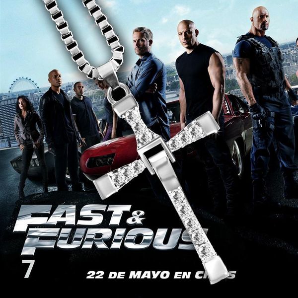 

7 famshin fast and furious 6 hard gas actor dominic toretto / cross necklace pendant,gift for your boyfrie5nrt