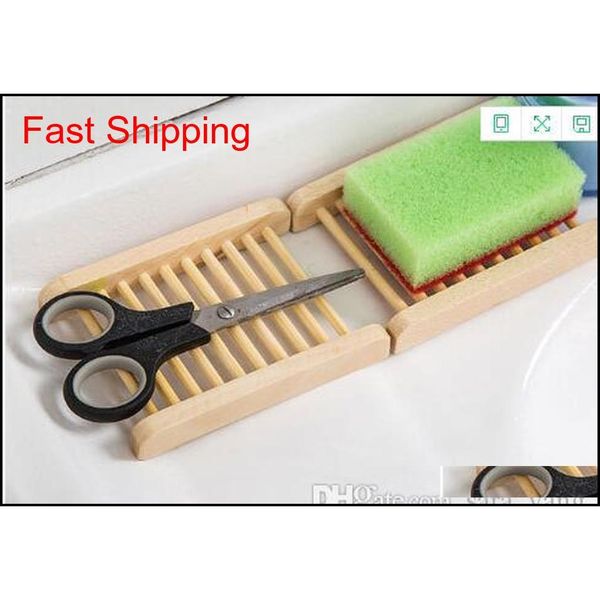 

100pcs natural bamboo wooden soap dish wooden soap tray holder storage soap rack plate box con qylnab dh_seller2010