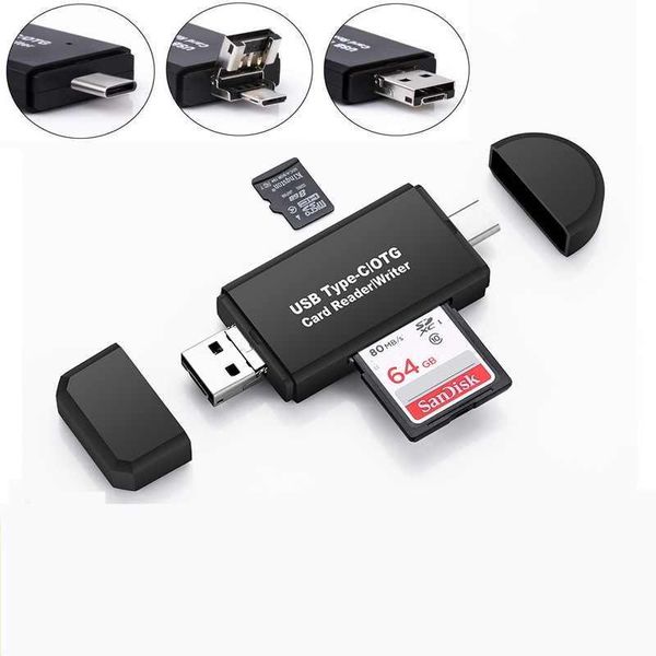 

2020 fashion usb 3.0 lightning card reader otg flash drive microsd tf card memory card reader adapter