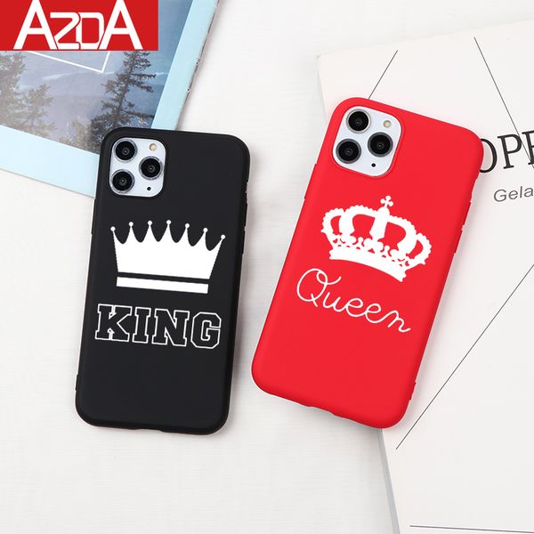 

king queen matte capa soft tpu case for iphone 7 8 6 6s plus cover for iphone 12 11 pro xs max xr x 5 5s se 2020 2 phone bumpers