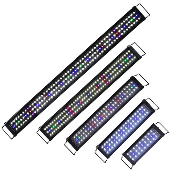 30/45/60/90 / 120cm LED À Prova D 'Água Aquário Luz Espectro Completo para Água Doce Tanque de Peixe Planta Marinha Lâmpada Subaquática EUA Reino Unido UE Y200917