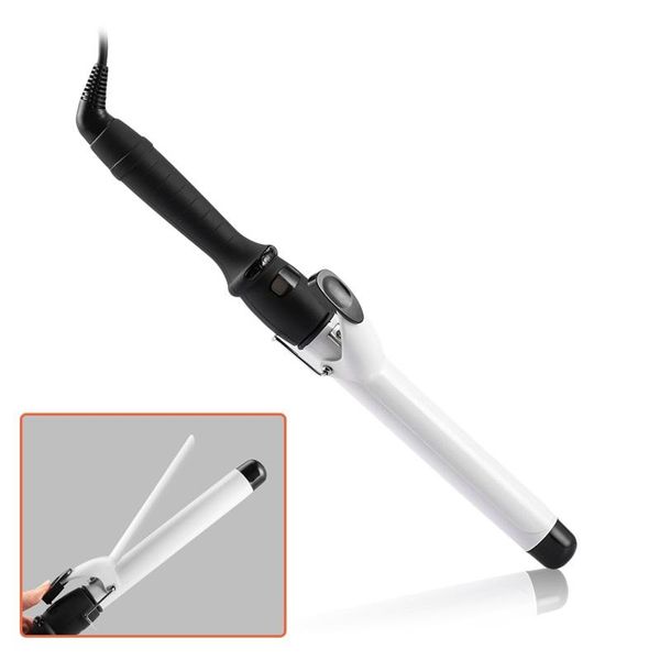 

hair straighteners lcd 25/28mm pro curling iron digital curler roller waver magic wand rollers eu/us plug styling tools, Black