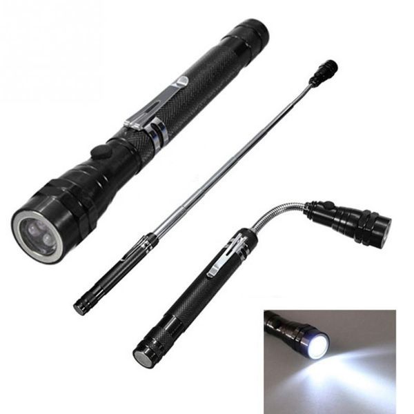 

led light portable magnetic pick up tool flexible torch for camping hiking outdoor adventure riding