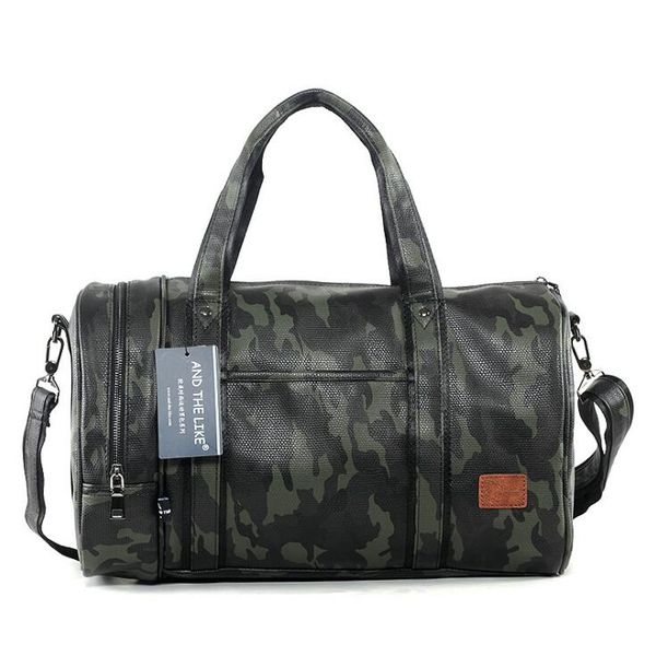 

factory wholesale men bag camo high-capacity portable satchel leisure travel bags korean fashion camouflage leather handbag