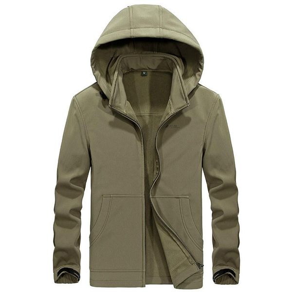 

brand autumn winter waterproof jacket mens 2021 casual jackets men hooded wool warm windbreaker outerwear 3xl, Black;brown