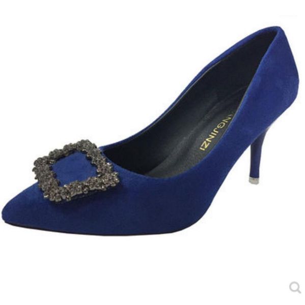 

ladies vintage high heel shoes with black crystal shoes flock comfortable slip ons thin heels 8cm 42-3 black pink grey stilettos1