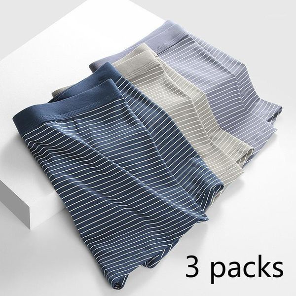 

lightweight man underwear striped boxer men modal cotton boxers homme boxershorts u convex elastic male panties1, Black;white