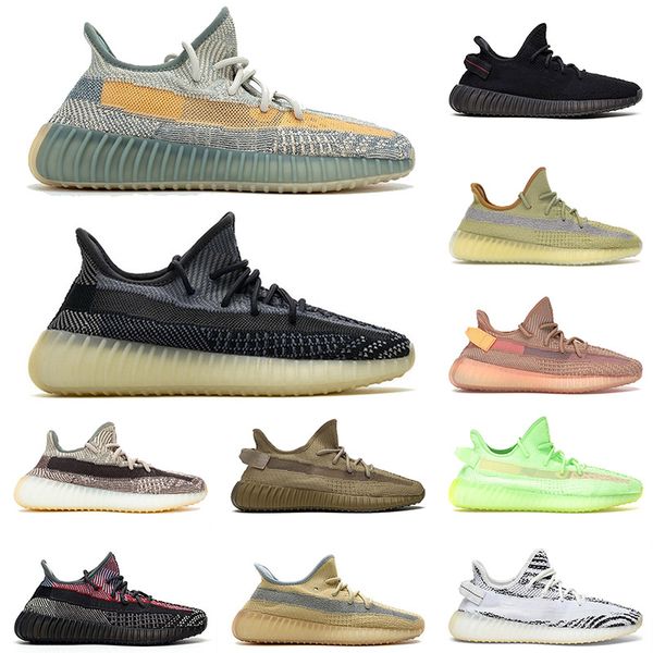 

2021 new arrival carbon kanye running sport shoes israfil gid glow linen yecheil mens womens west tail light zebra trainers sneakers eur 48