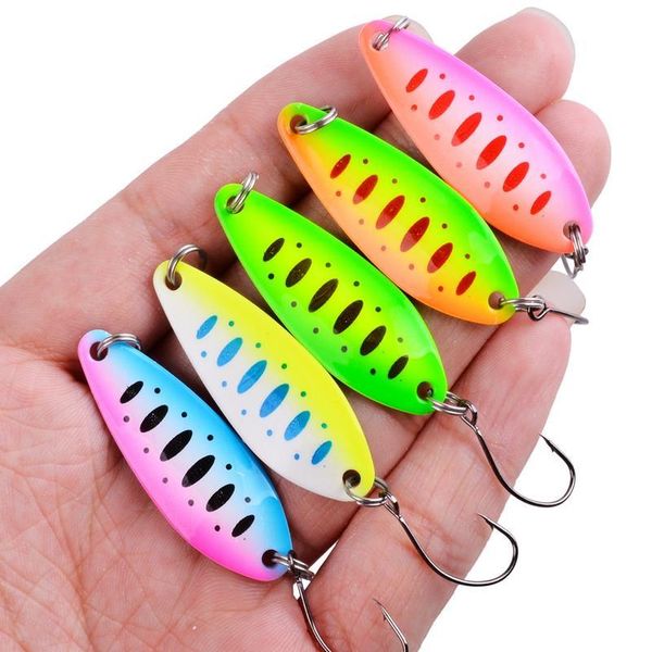 

1pcs metal spinner spoon trout fishing lure hard bait sequins noise paillette artificial bait small hard sequins jllzdg