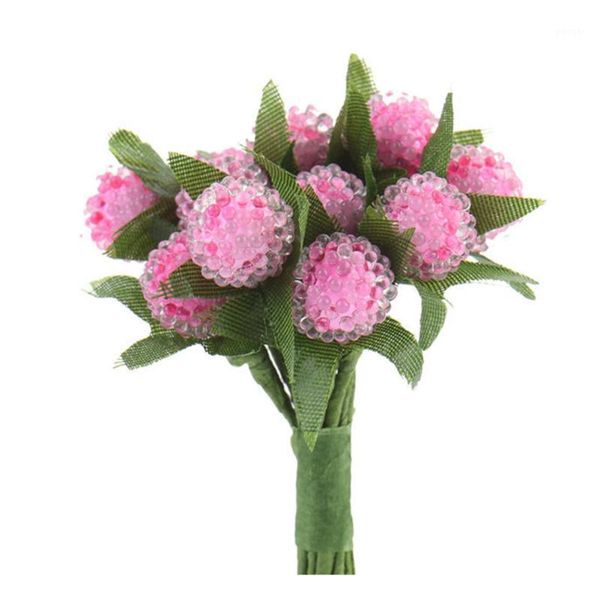 

decorative flowers & wreaths artificial plants glass berry bouquet for diy crafts pography props festival home decoration pink1