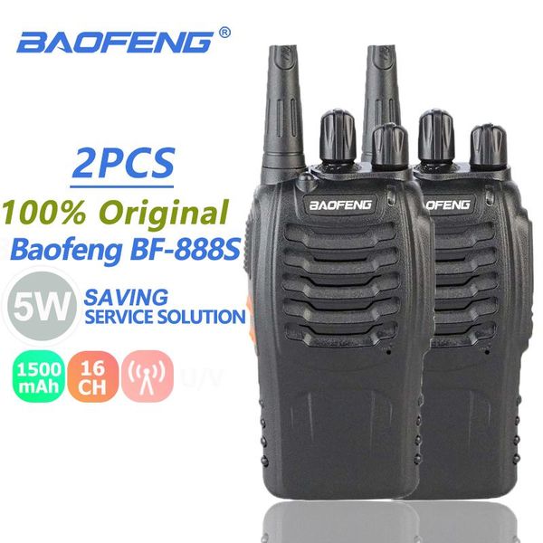 

walkie talkie 2pcs baofeng bf-888s 5w uhf sma-f radio transmitter bf888s bf 888s comunicador transceiver ham station