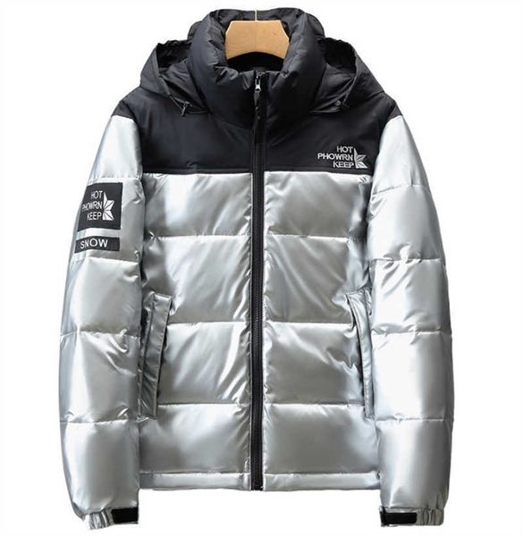 

fashion mens jackets parkas women classic casual white duck down coats outdoor warm feather winter jacket coat outwear couples, Black