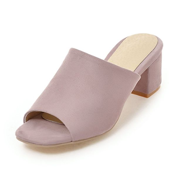 

2021 the new occasional summer leather macio high heel shoes women's open finger flip flops concise bread plus size 34-43 edtd, Black