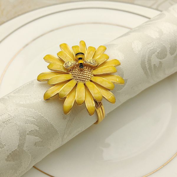 

kirsite napkin rings spring honeybee flower western restaurant popular l napkins buckles creative with different color 5 5hw j1