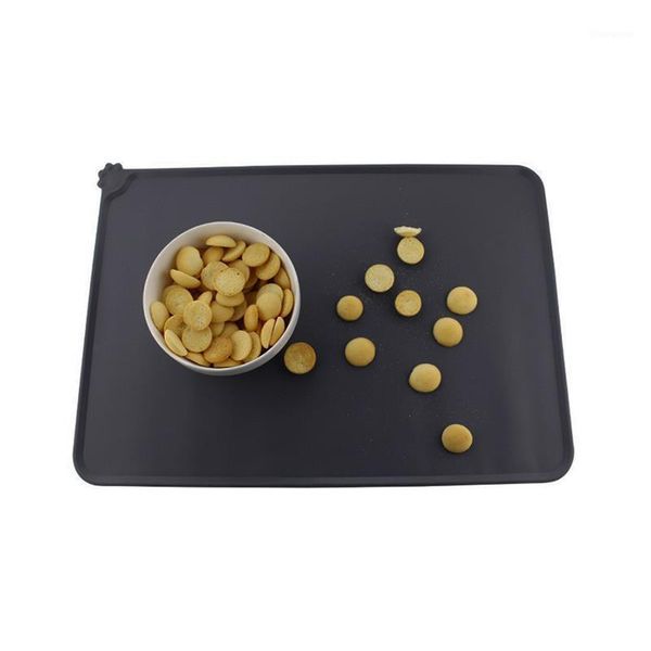 

waterproof dog pet cat litter mat feeding mat puppy kitty dish bowl placemat tray tidy easy cleaning pad silicone cat dog1