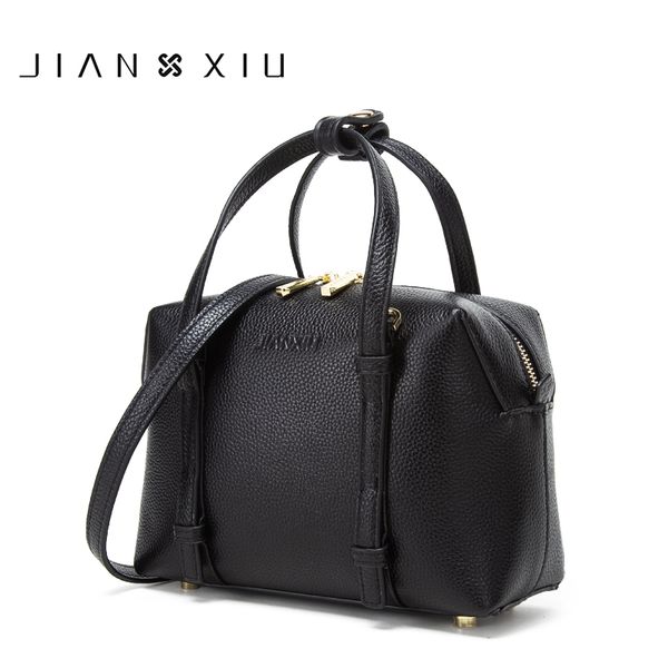 

jianxiu brand genuine leather handbag luxury handbags women bags designer shoulder bag 2019 new litchi pattern tote boston bag c0121