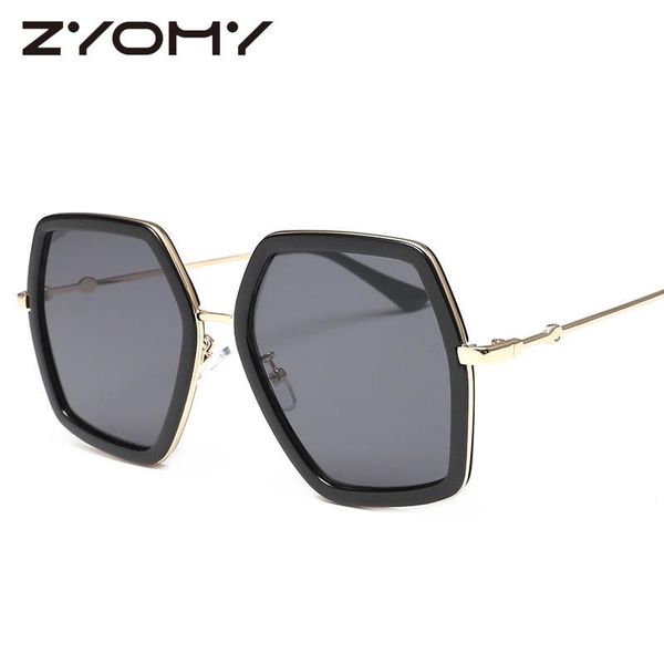 

sunglasses q square women brand designer vintage retro big frame female sun glasses for shades, White;black