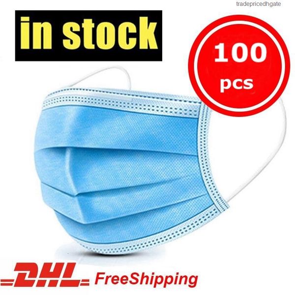 

in disposable face mask stock mouth mascherine wholesale masks home use protective safety anti dust breathing facemask ing