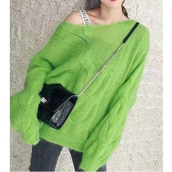 

women's sweaters crew neck sweater korean loose sleeve women in autumn and winter 2021 harajuku style sueter mujer wn*, White;black