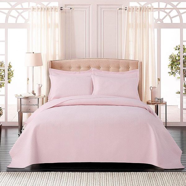 

bedspread 3-pieces reversible solid color quilt pillow shams.all-season lightweight coverlet sofa cover ultra soft