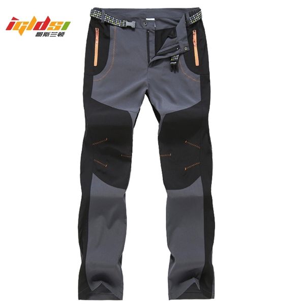 

men's quick dry casual pants summer multi pockets lightweight army military cargo pants women sportswear waterproof trousers lj201221, Black