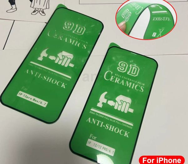 

новый 9d мягкая керамическая пленка для iphone 12 mini 11 pro x xr xs max полный клеевой крышка экрана для защиты экрана iphone 8 7 6s plus