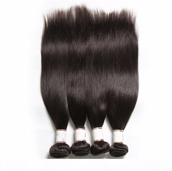 

cambodian virgin hair straight unprocessed human hair silky straight brazilan virgin hair 3 pcs bundles lot weaving weaves, Black