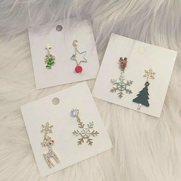 

stud christmas earrings, Golden;silver