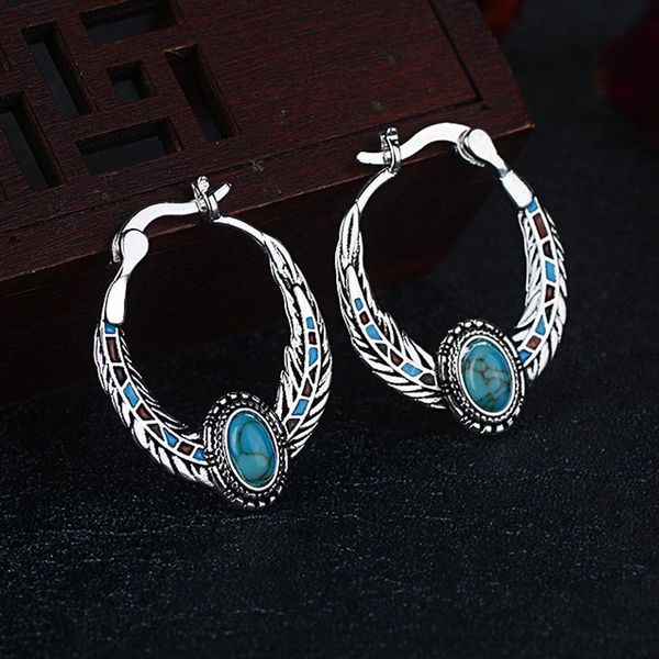 

hoop & huggie classic eagle feather earring luxury earrings fashion jewelry womens accessories for female party wedding, Golden;silver